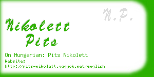 nikolett pits business card